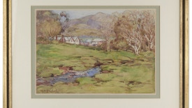 Cottages, Little River, by M.O. Stoddart